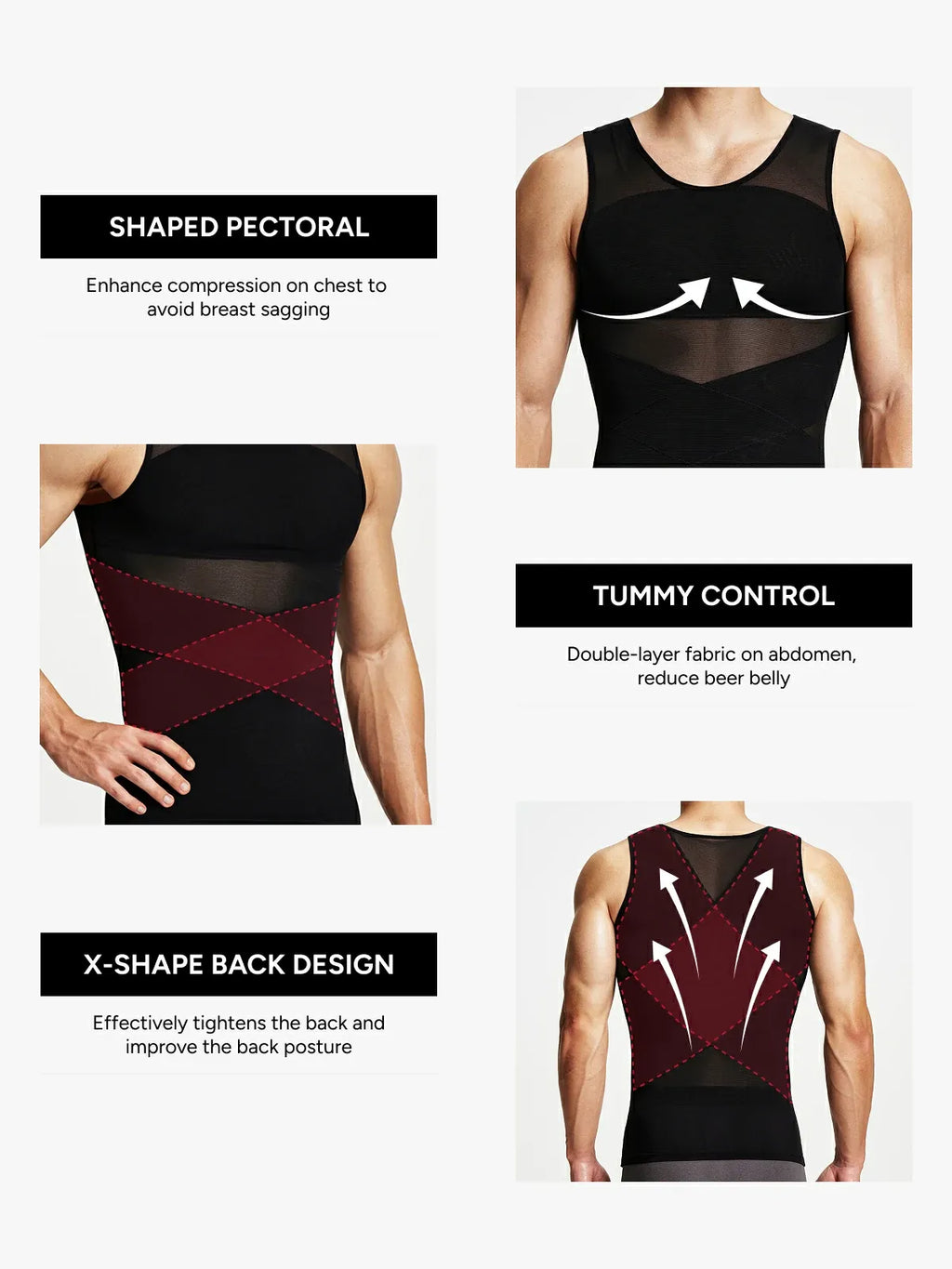 Mesh Breathable Compression Tank Top for Men