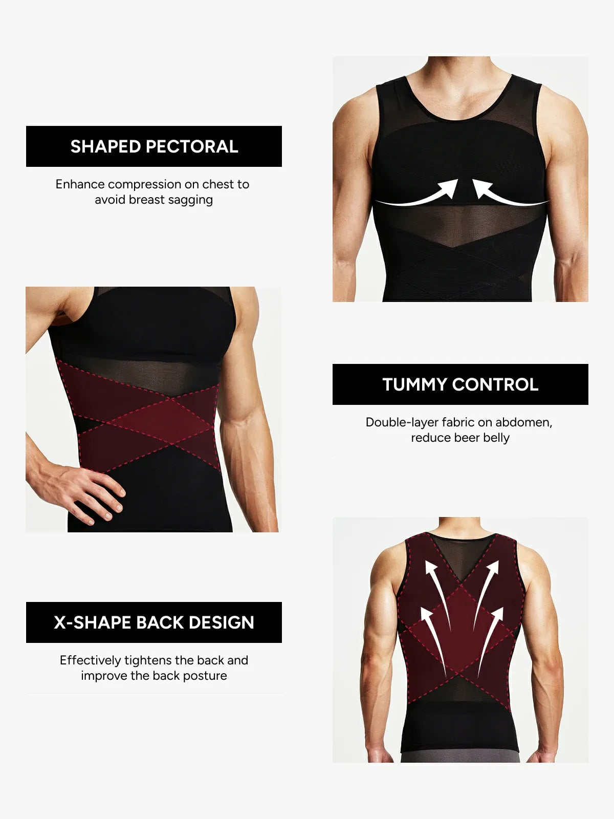 Mesh Breathable Compression Tank Top for Men
